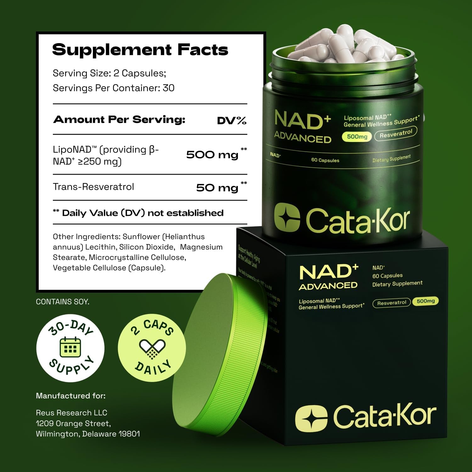 Liposomal NAD Supplement with Resveratrol