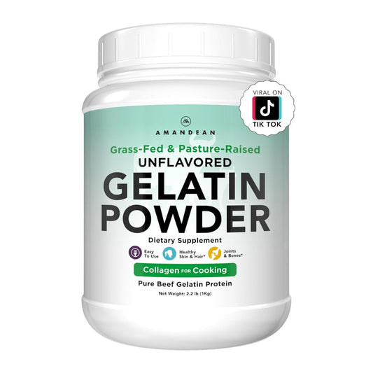 Premium Gelatin Powder XL. Grass-Fed Beef Collagen Protein Supplement. Unflavored. Healthy Skin, Hair, Nails, & Gut. Paleo Friendly Cooking and Baking. 18 Amino Acids. Non-Gmo.