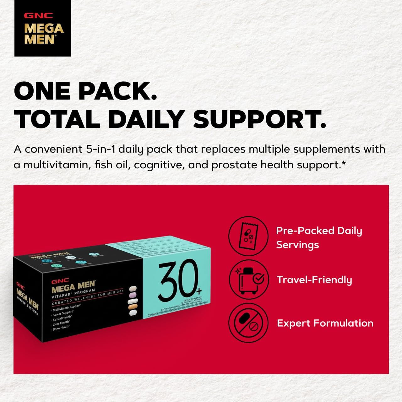 Men’s 30+ Daily Vitapak – 5-in-1 Multivitamins